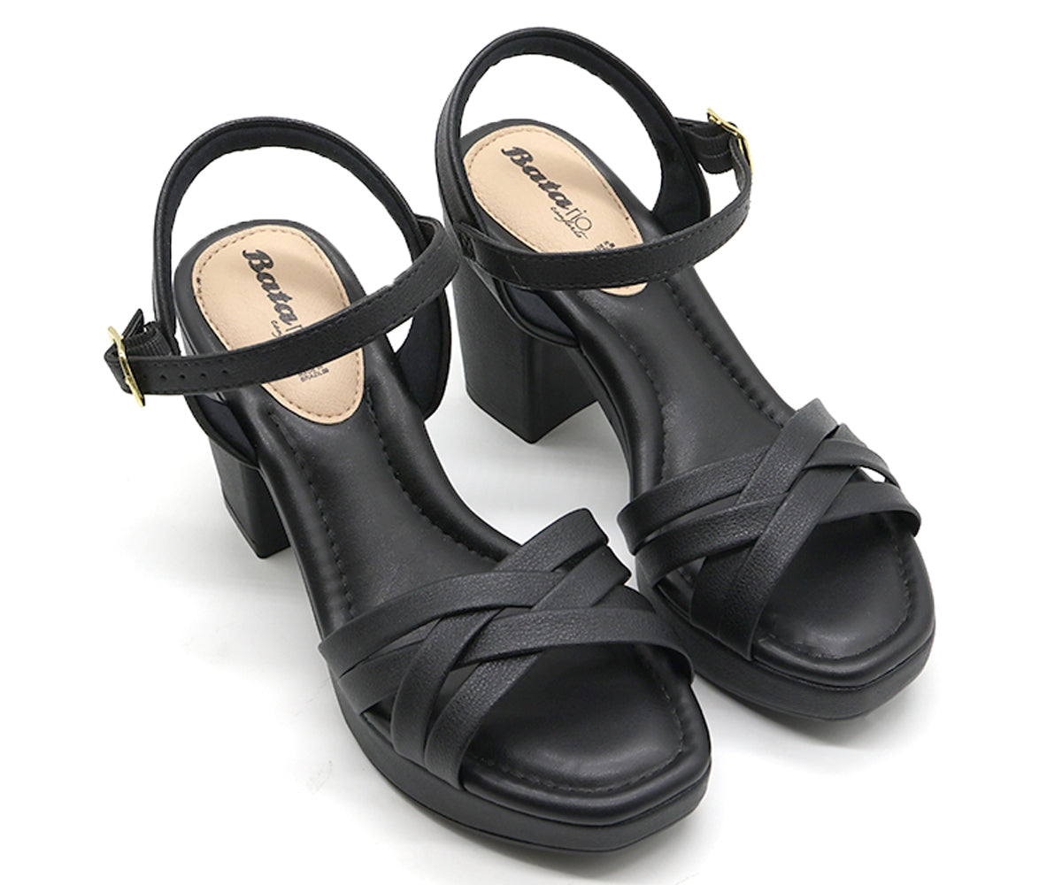 BR Comfy Strappy Black Sandals