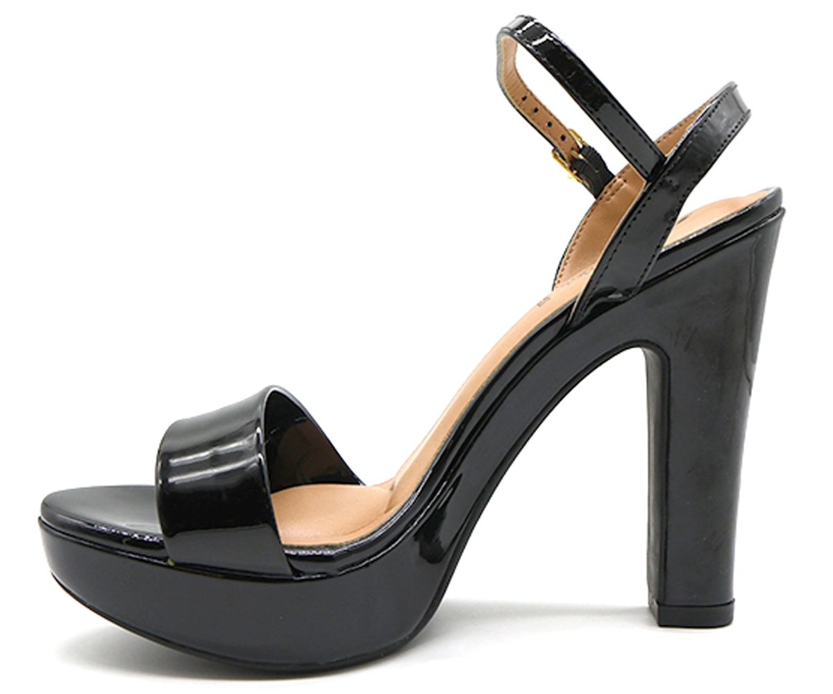 BR Black Patent Platform Sandals
