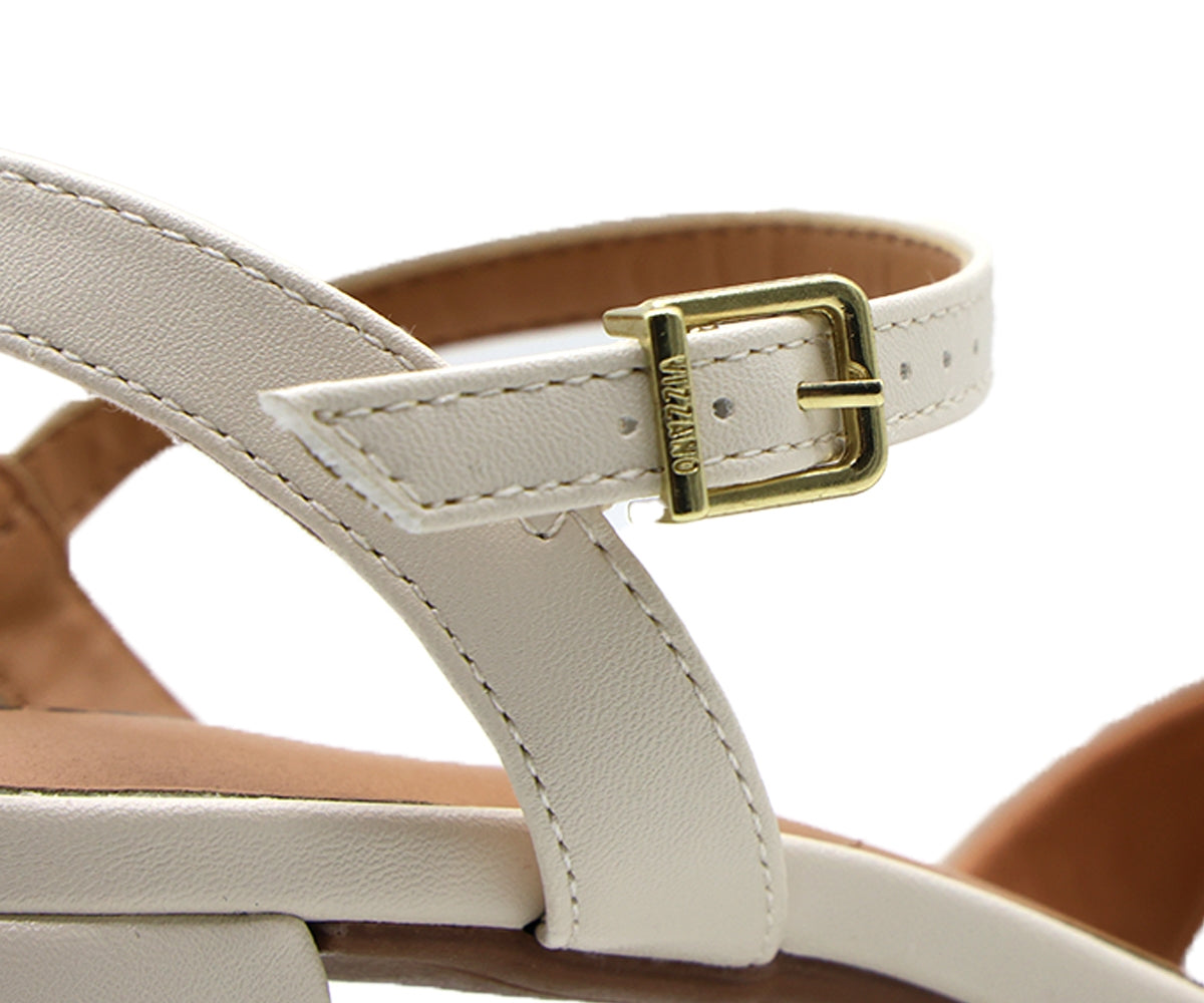 BR OFF-WHITE CROSSOVER PLATFORM SANDAL