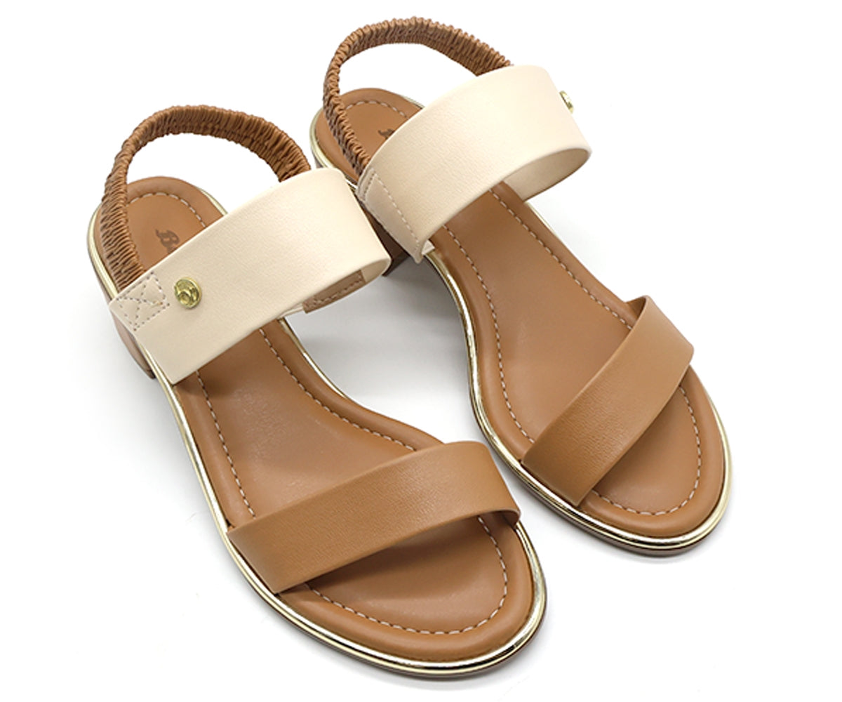 br gold trimmed two-tone sandal