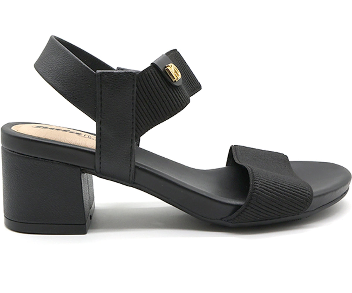 BR Black Elastic Sandal