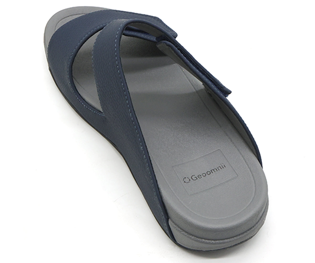 navy urban velcro slides