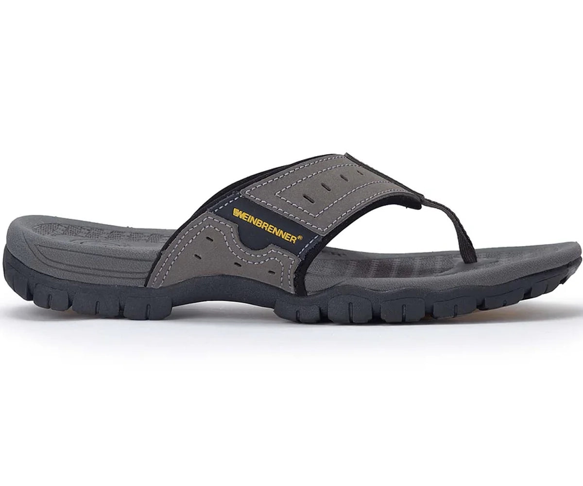 weinbrenner grey thong slides