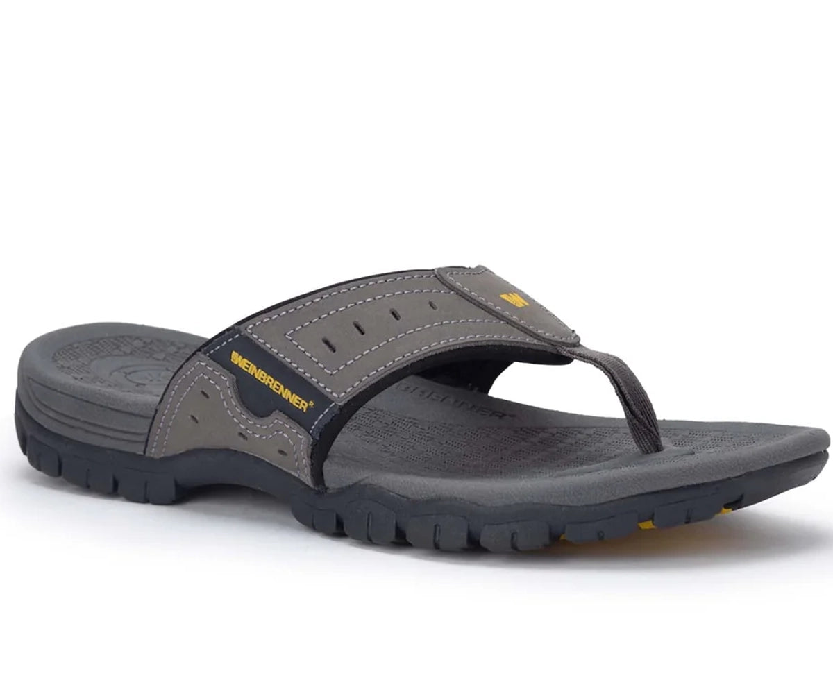 weinbrenner grey thong slides