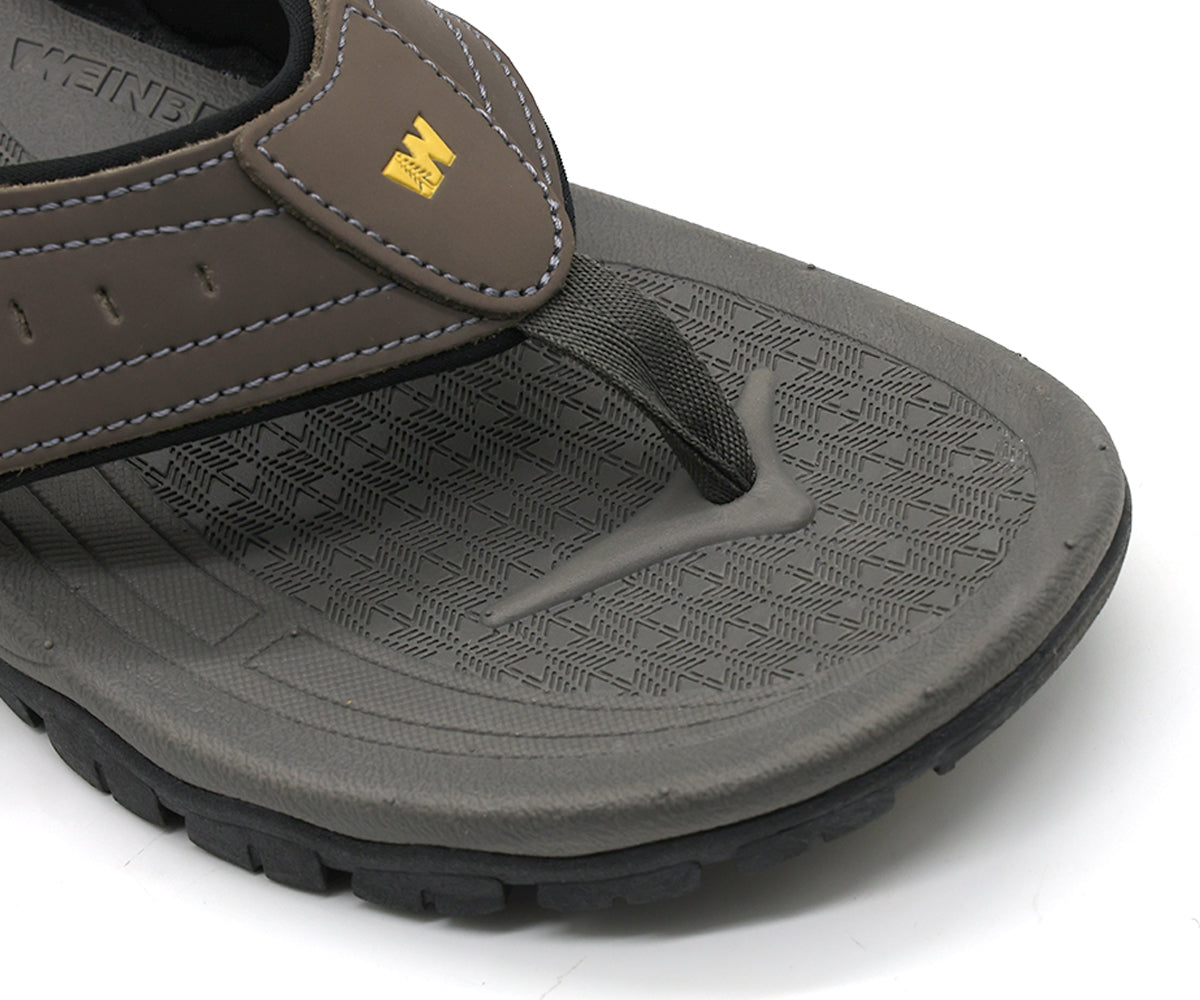 weinbrenner brown thong slides