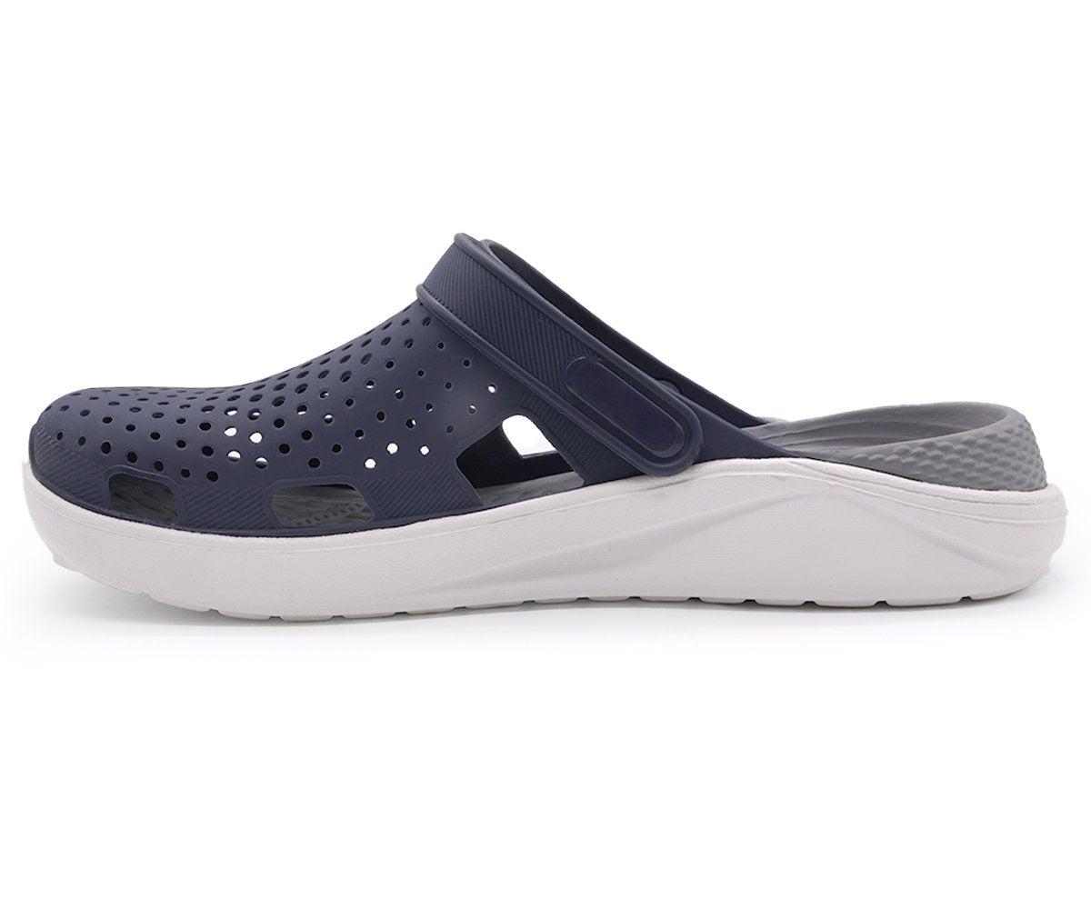 navy contrast foam clogs
