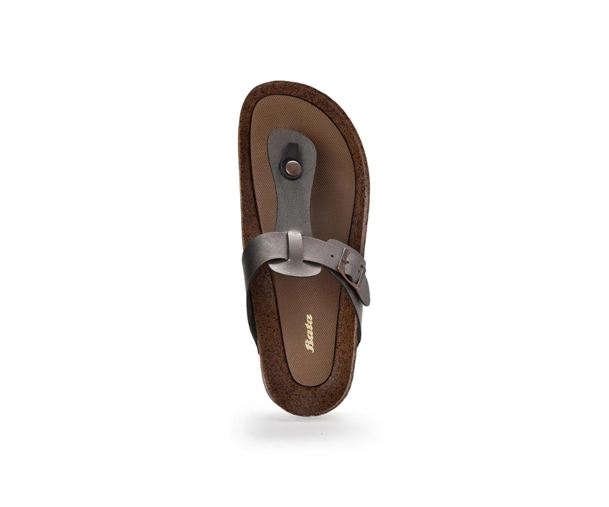 pewter thong cork slides