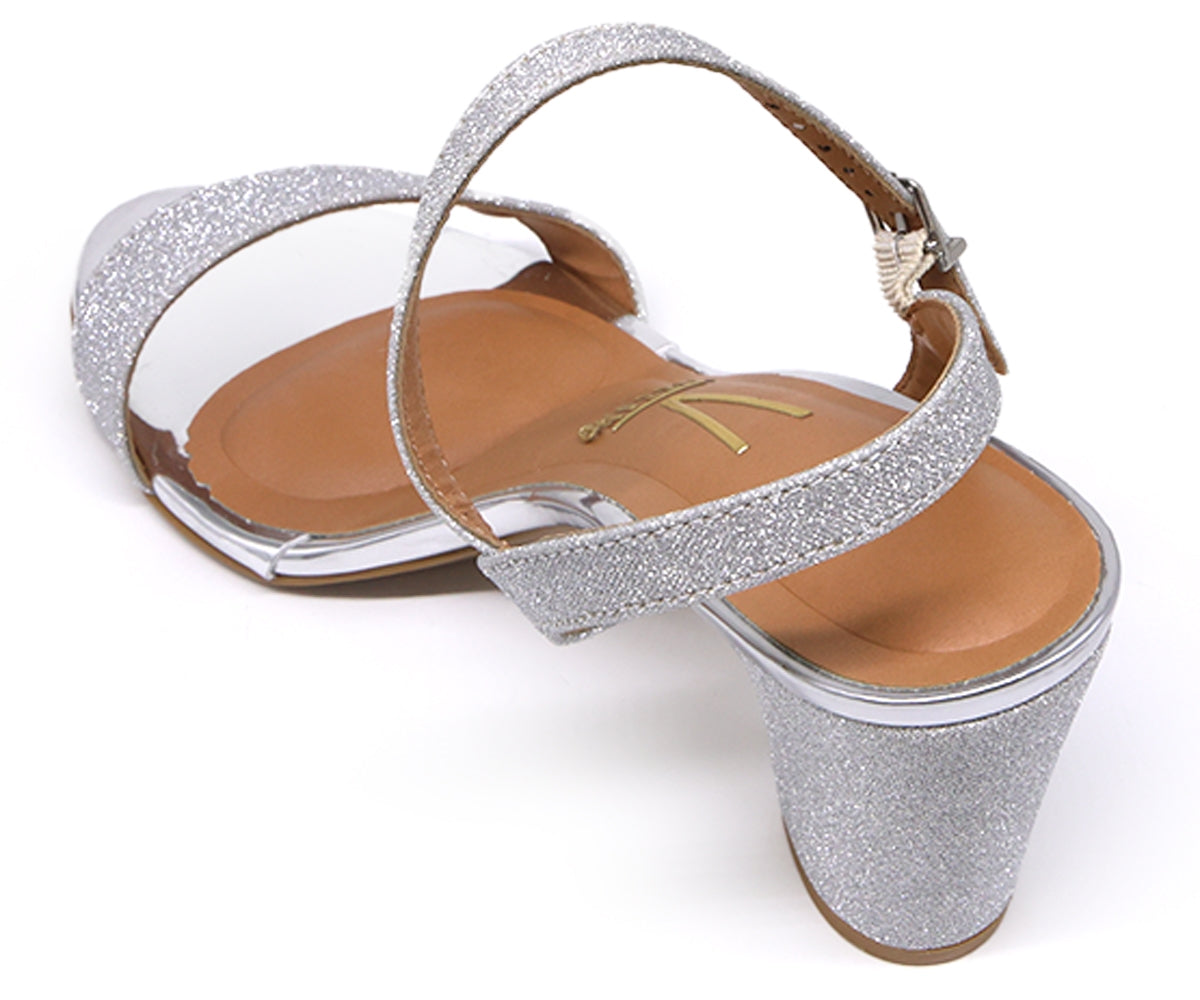BR Silver Glitter Sandal