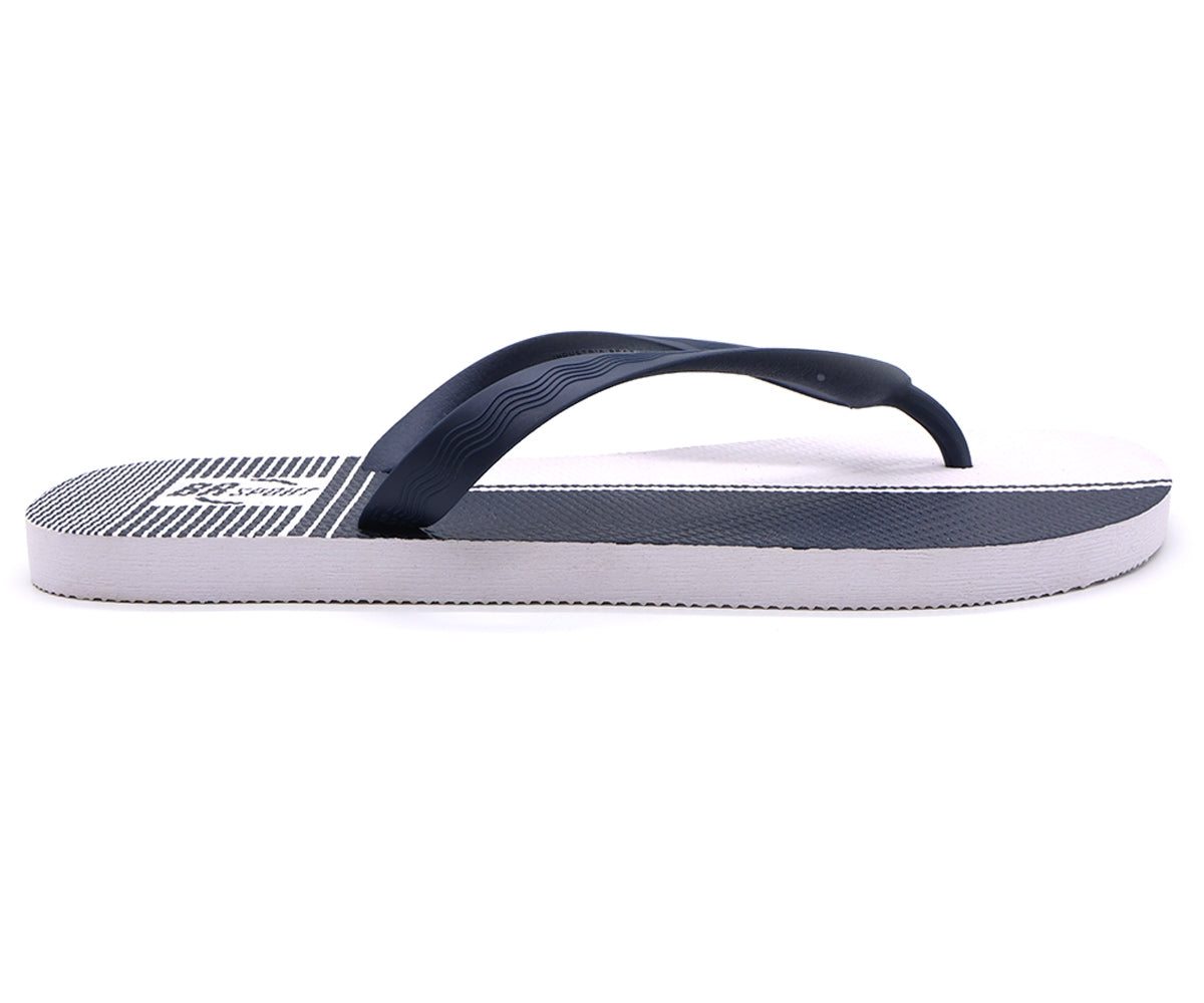 br sport navy & white flip flops