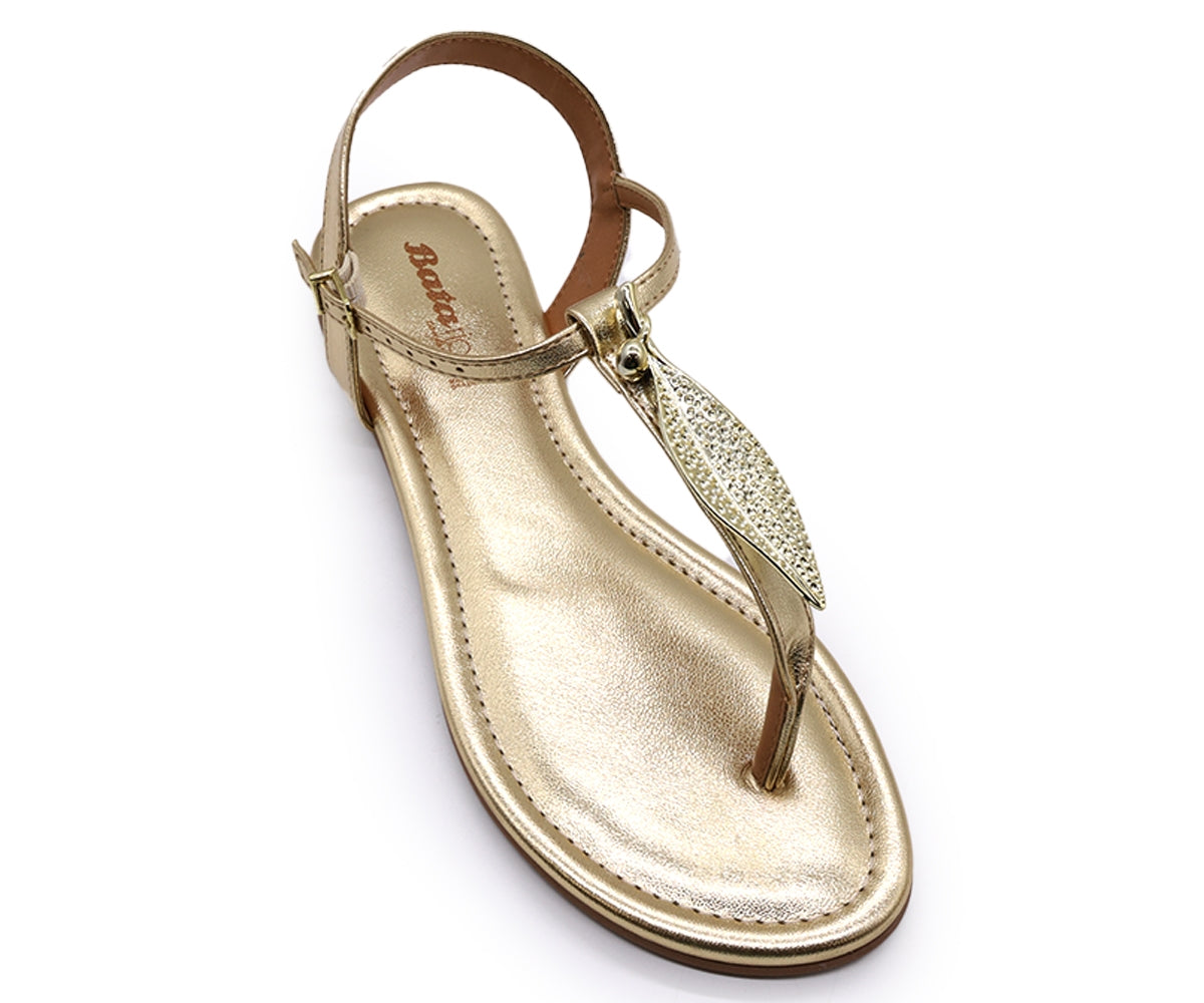 br gold leaf sandals