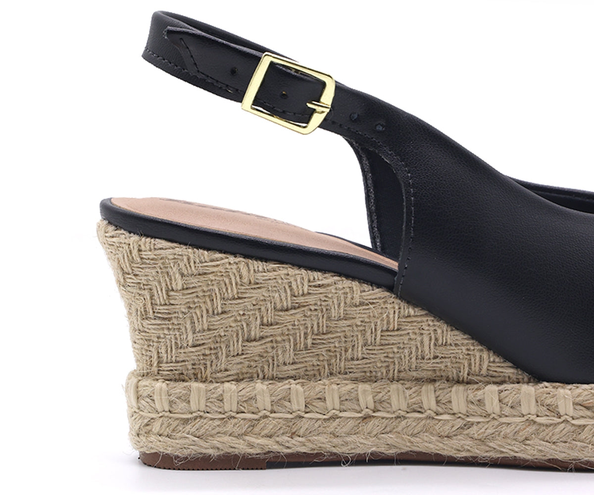 br black espadrille wedge sandal