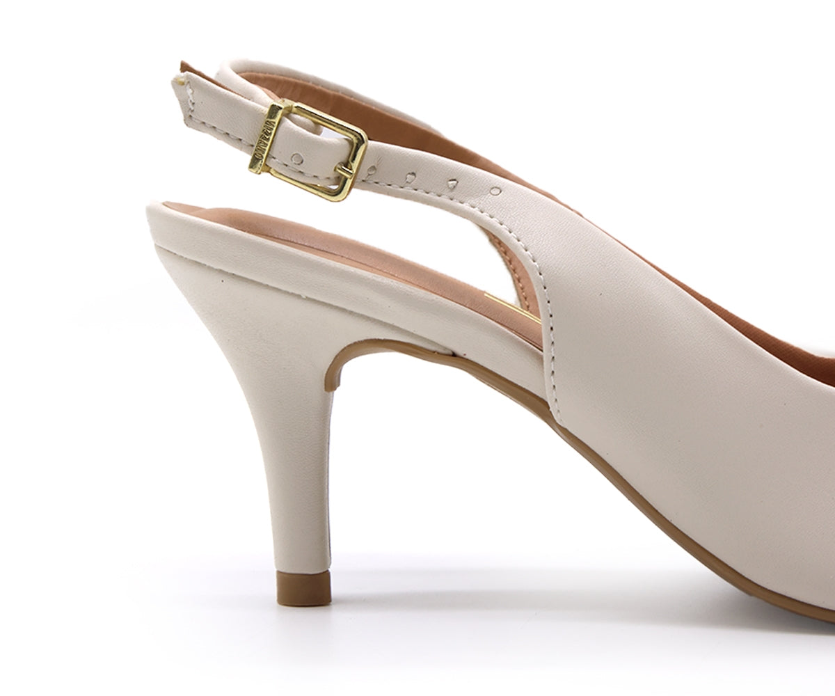 br classic mid-heel white slingback stilletos