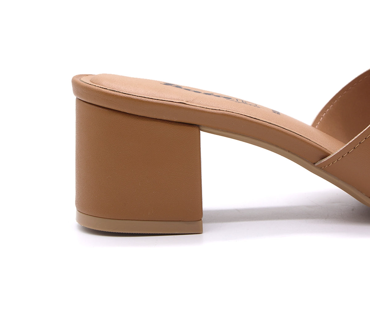 br camel cut-out mules