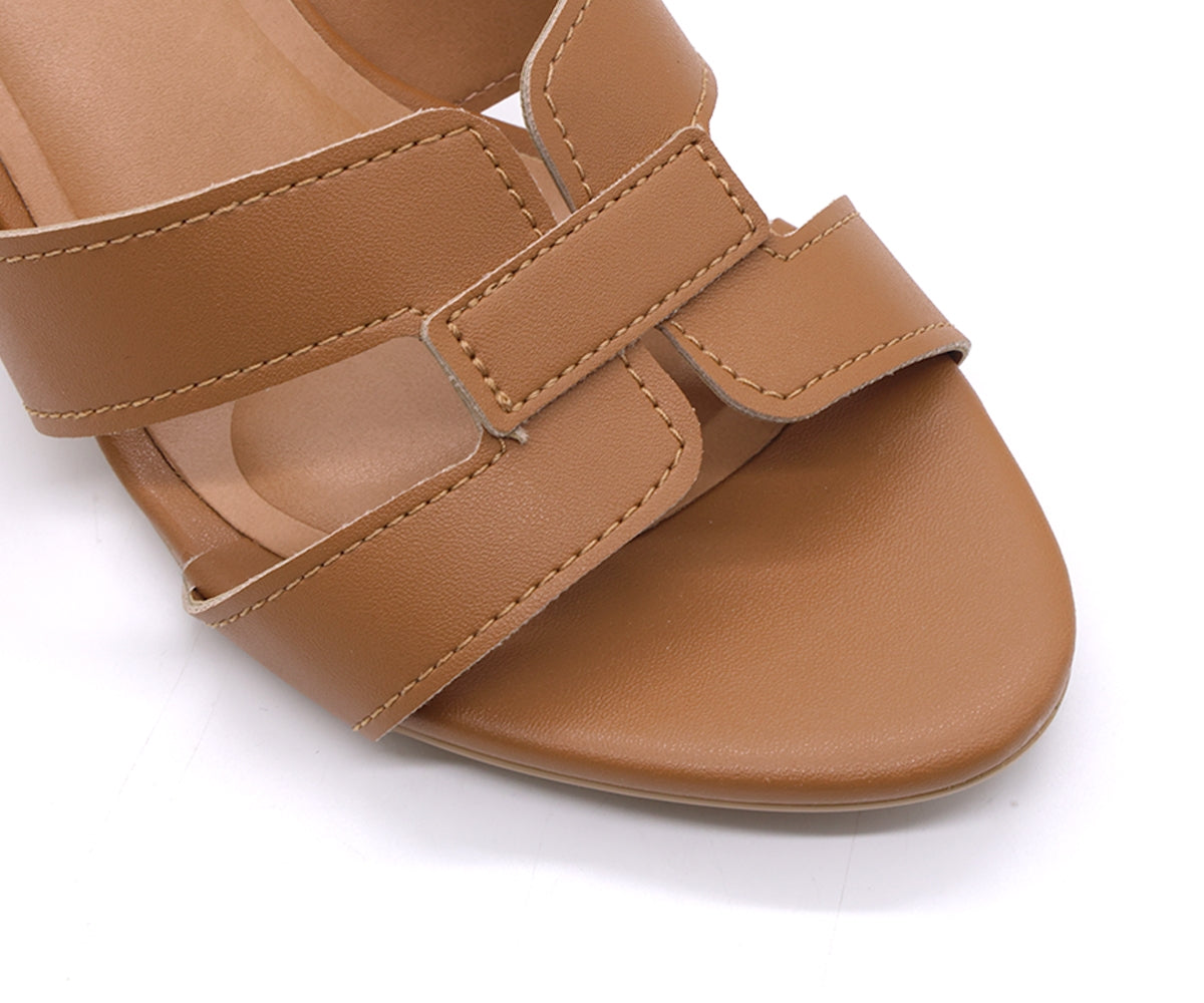 br camel cut-out mules