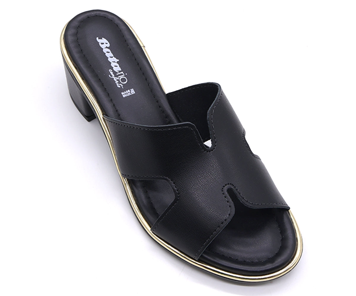br black cut-out mules