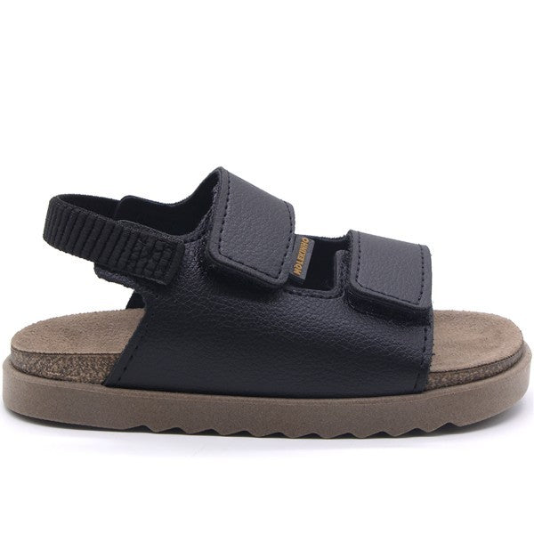 br baby black velcro cork sandal