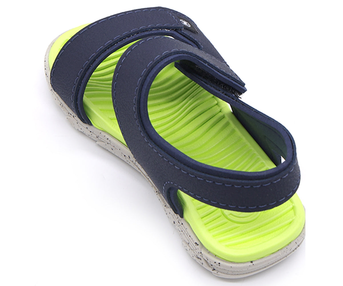 br baby navy & green velcro sandal