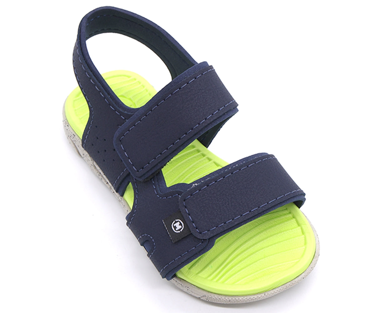 br baby navy & green velcro sandal