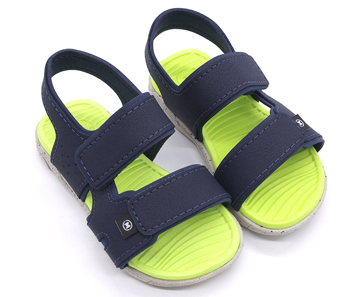 br baby navy & green velcro sandal
