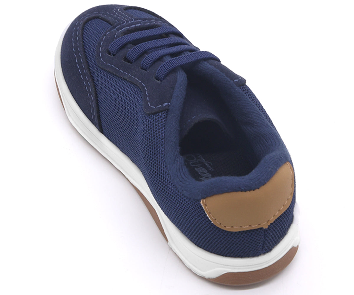 br baby navy sneakers w/ elastic lace