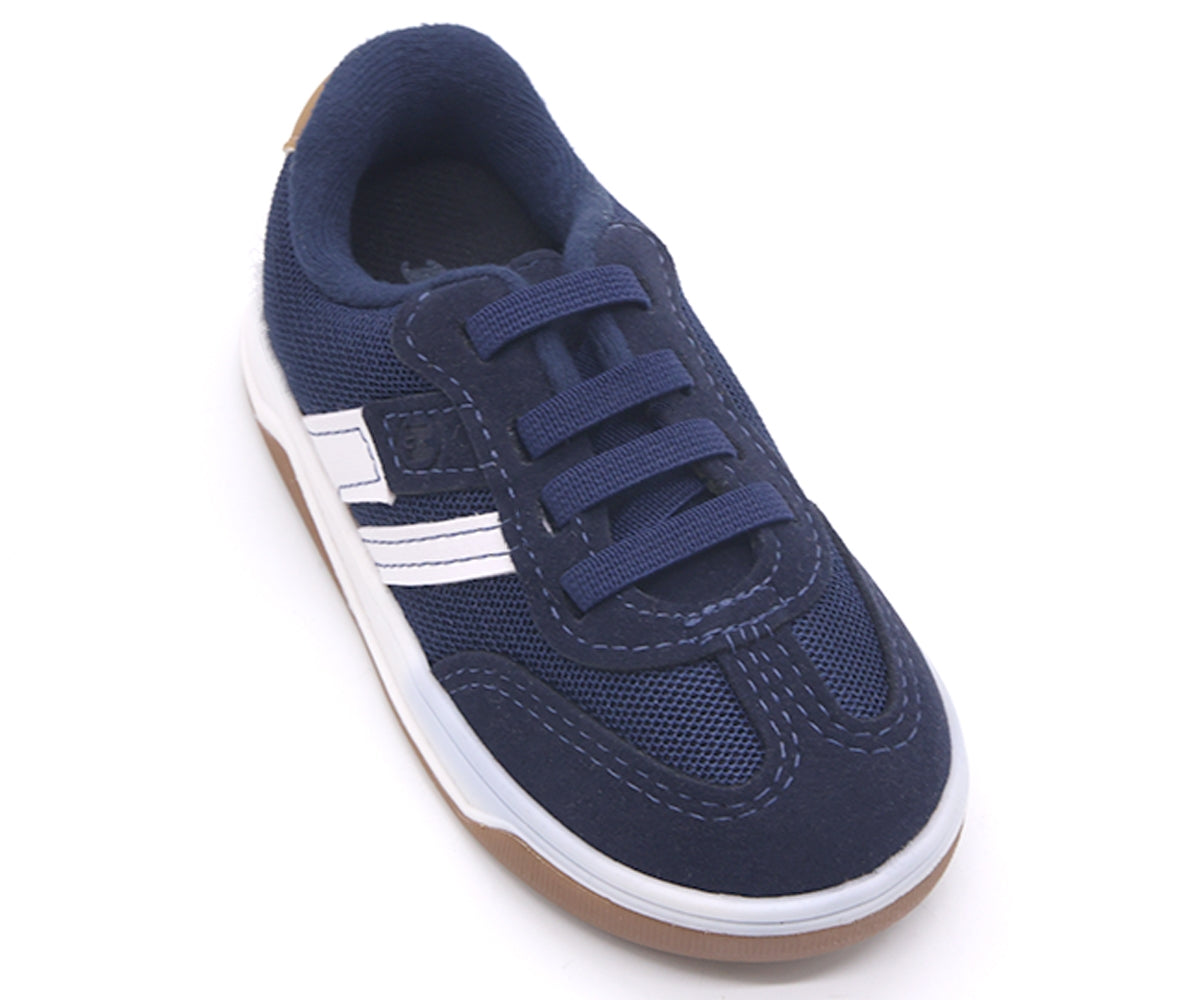 br baby navy sneakers w/ elastic lace