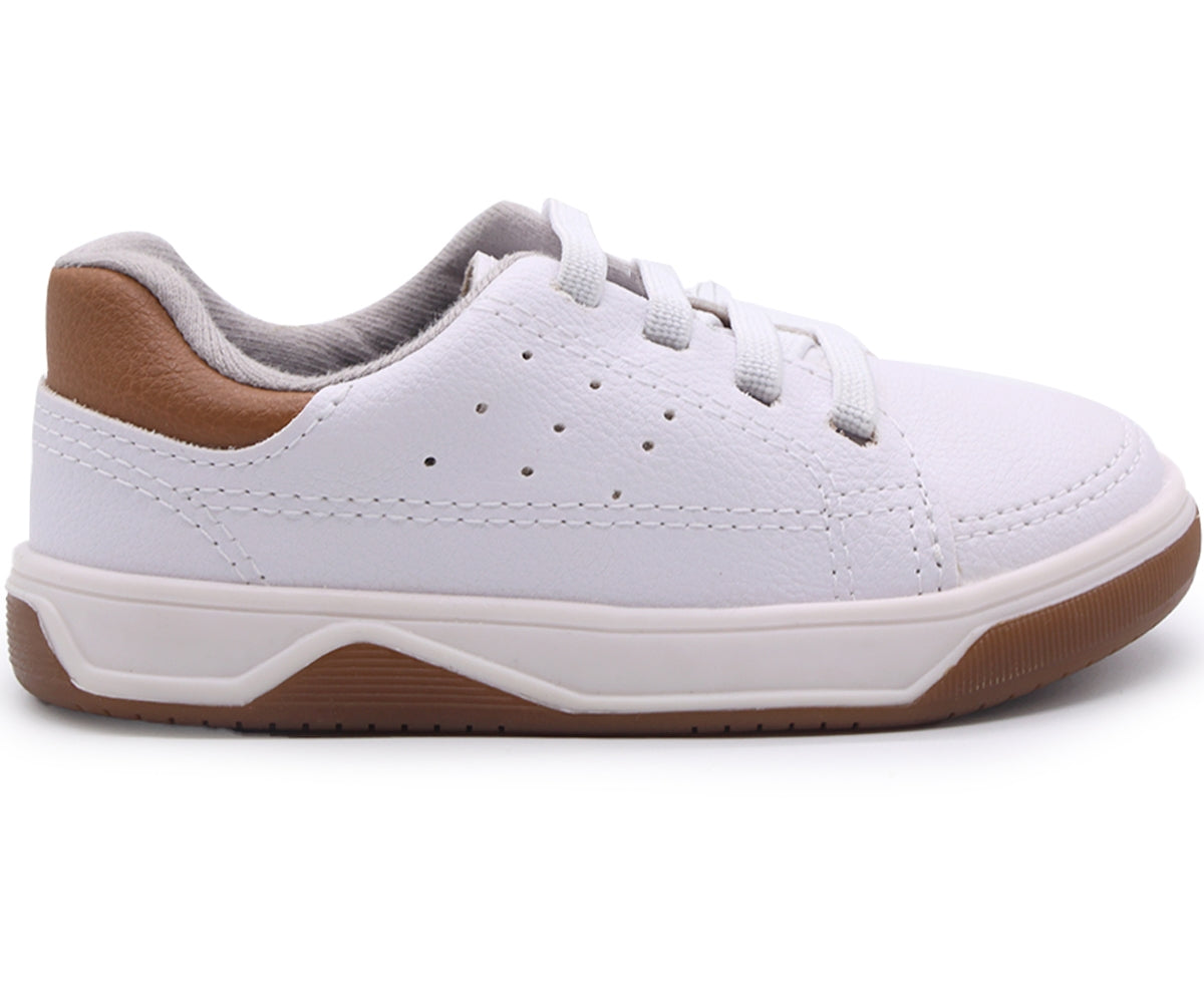 br baby white sneakers w/ elastic lace