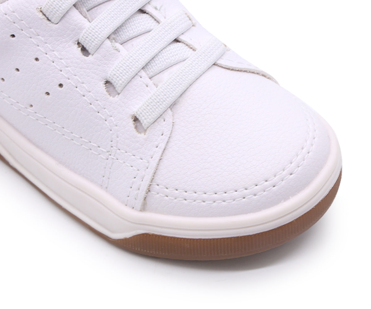 br baby white sneakers w/ elastic lace