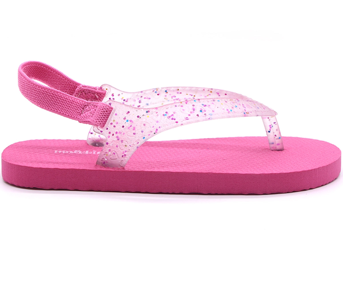 br fuchsia glitter flip flop sandal