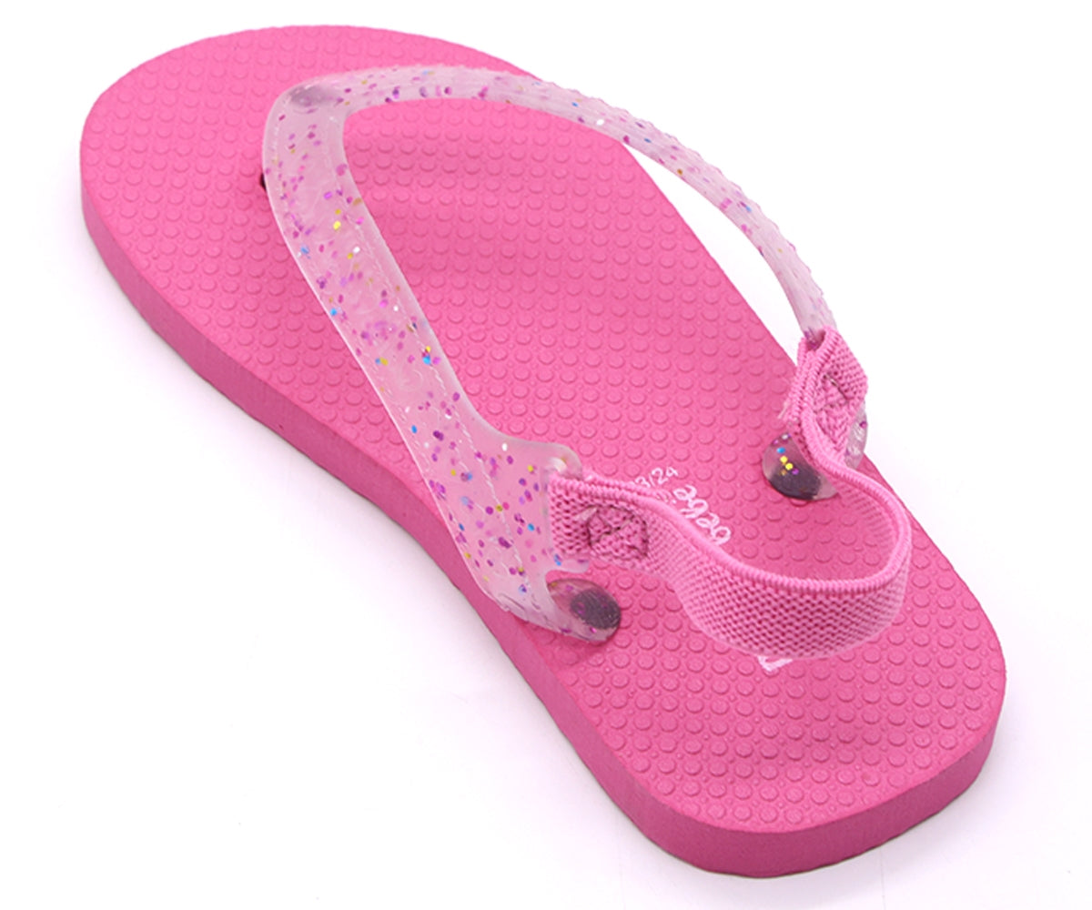 br fuchsia glitter flip flop sandal