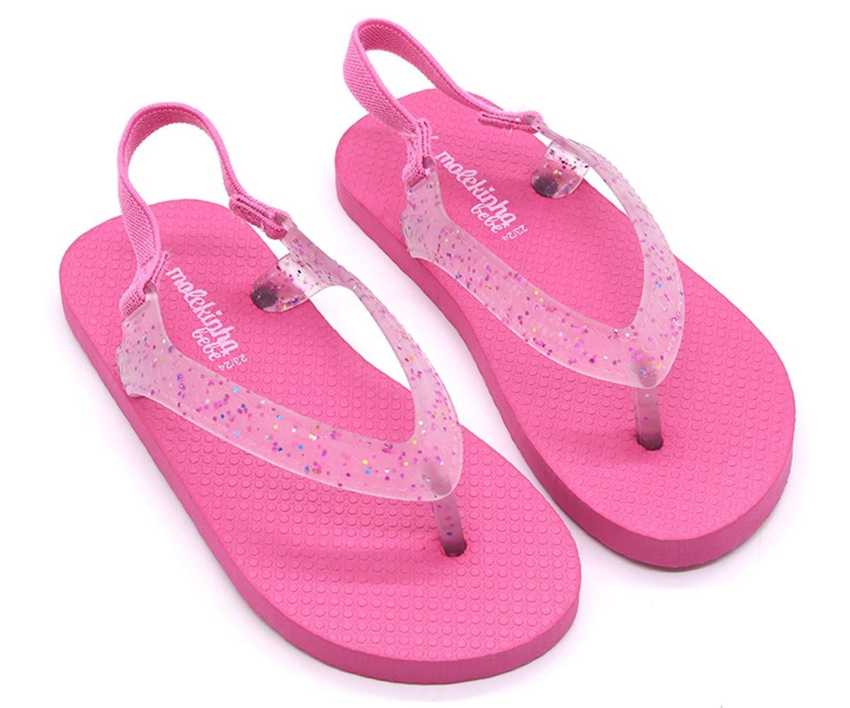 br fuchsia glitter flip flop sandal