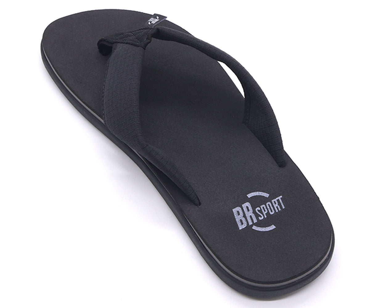 br sport all black flip flops