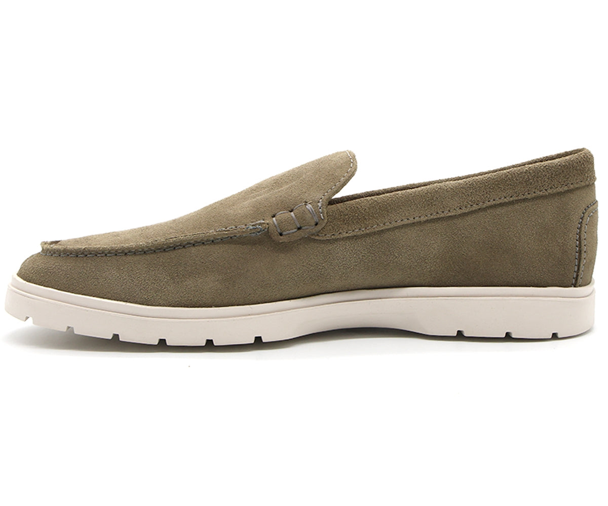 b premium khaki suede contrast loafer