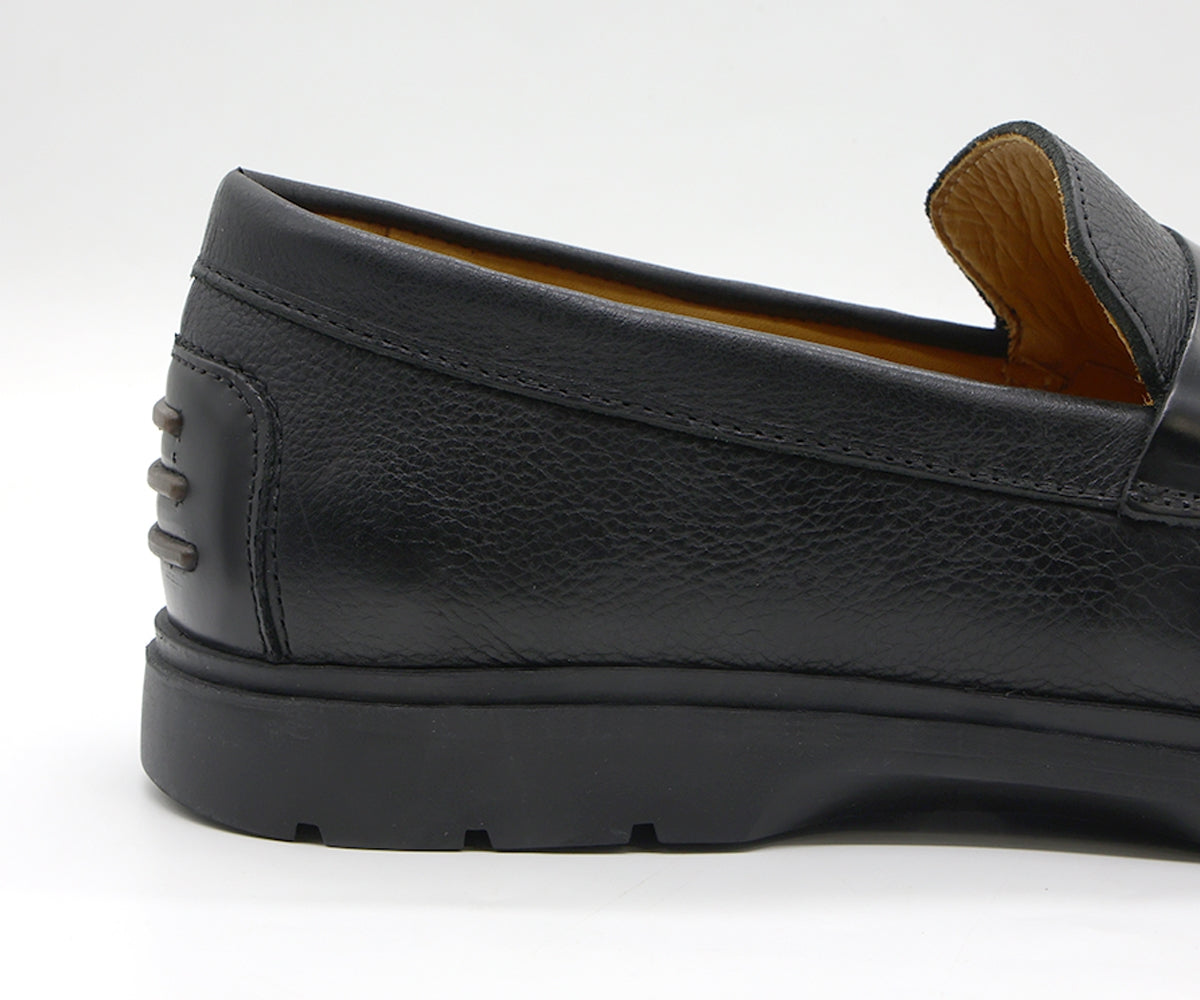 b premium grained penny loafer