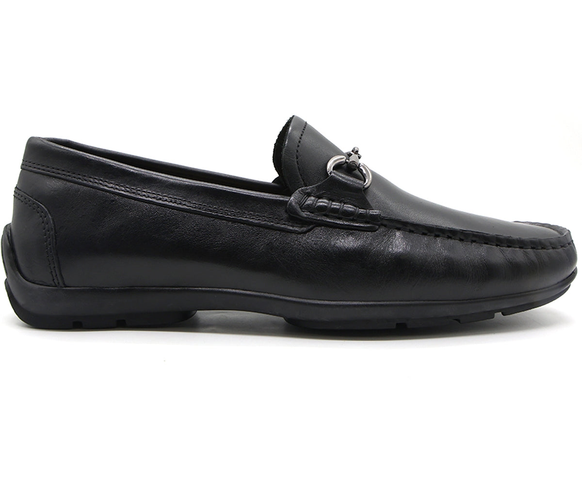 b premium black metal penny moccasin