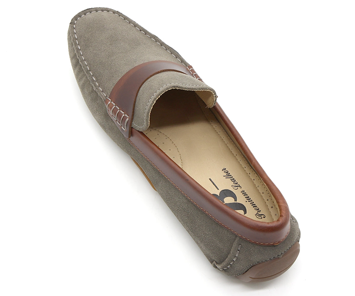 b premium khaki & chestnut moccasins