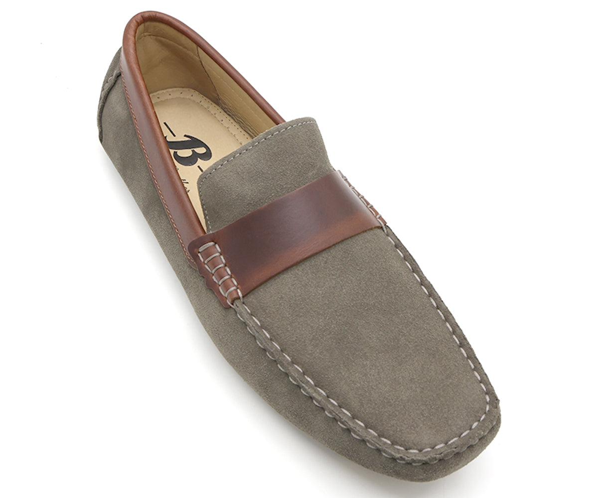 b premium khaki & chestnut moccasins