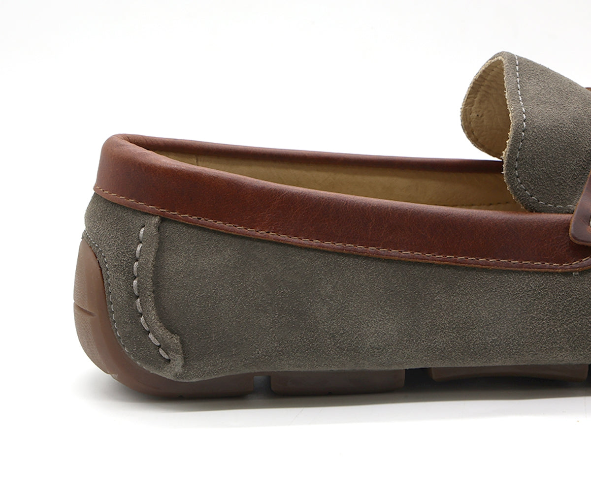 b premium khaki & chestnut moccasins