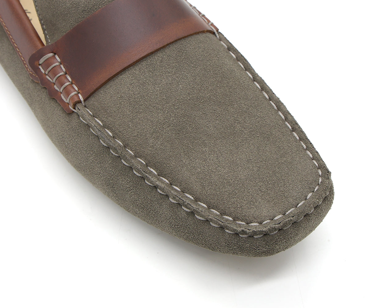 b premium khaki & chestnut moccasins