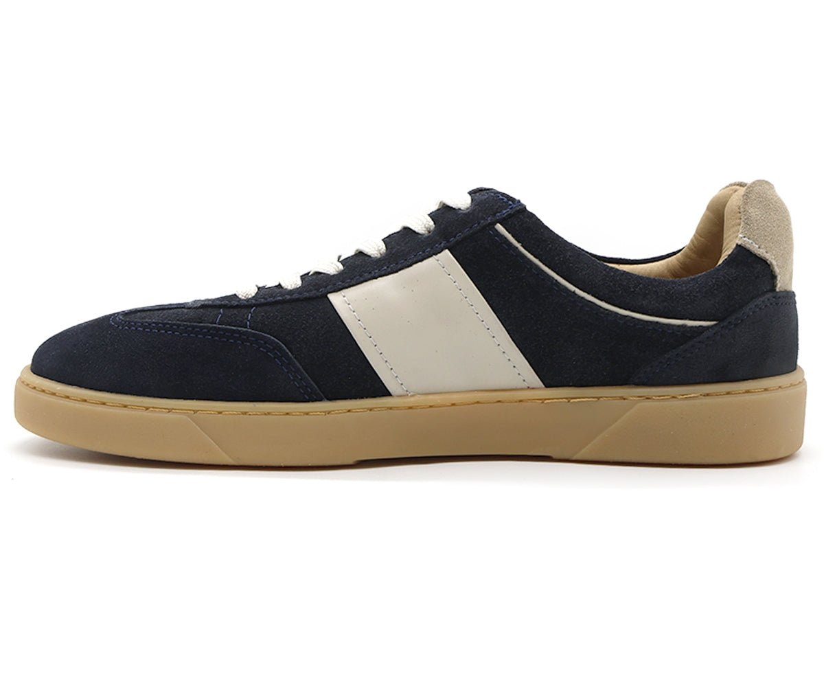 b premium navy court leather sneakers