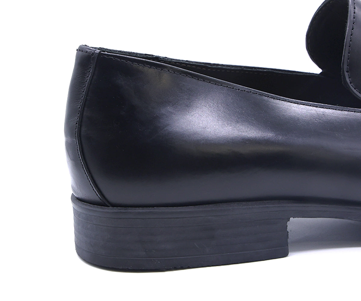 b premium black penny bit smart loafer