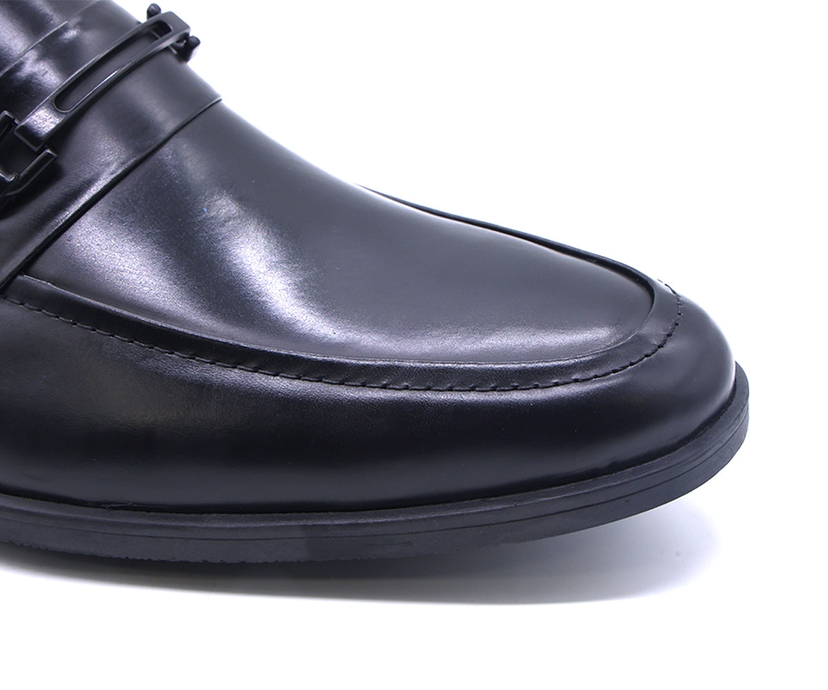 b premium black penny bit smart loafer