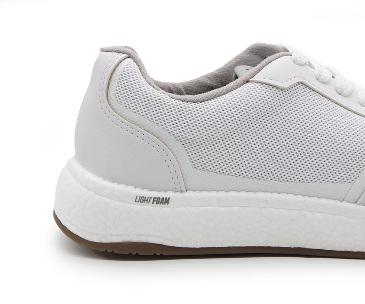 lightfoam all white mesh lace-ups