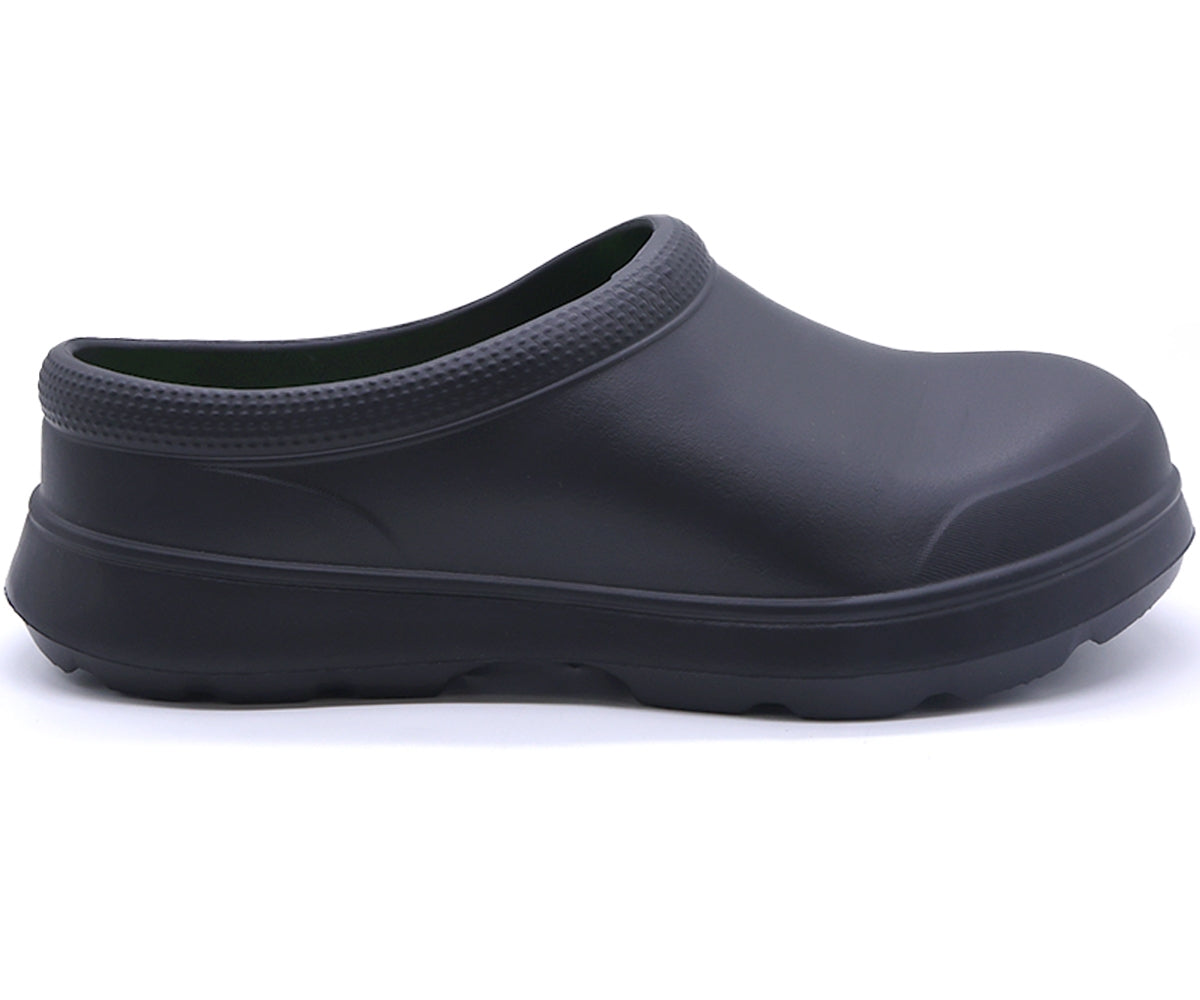 black foam clogs