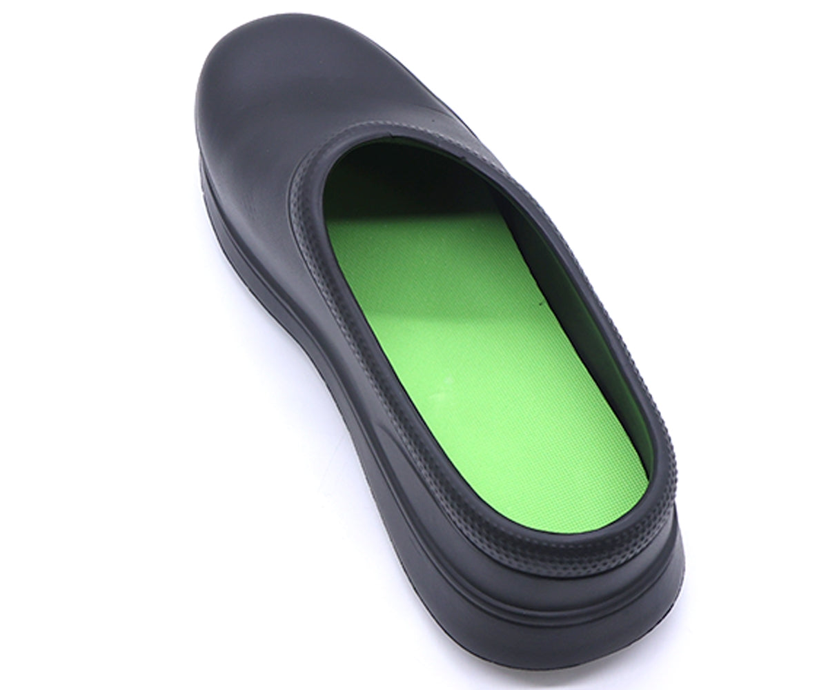 black foam clogs