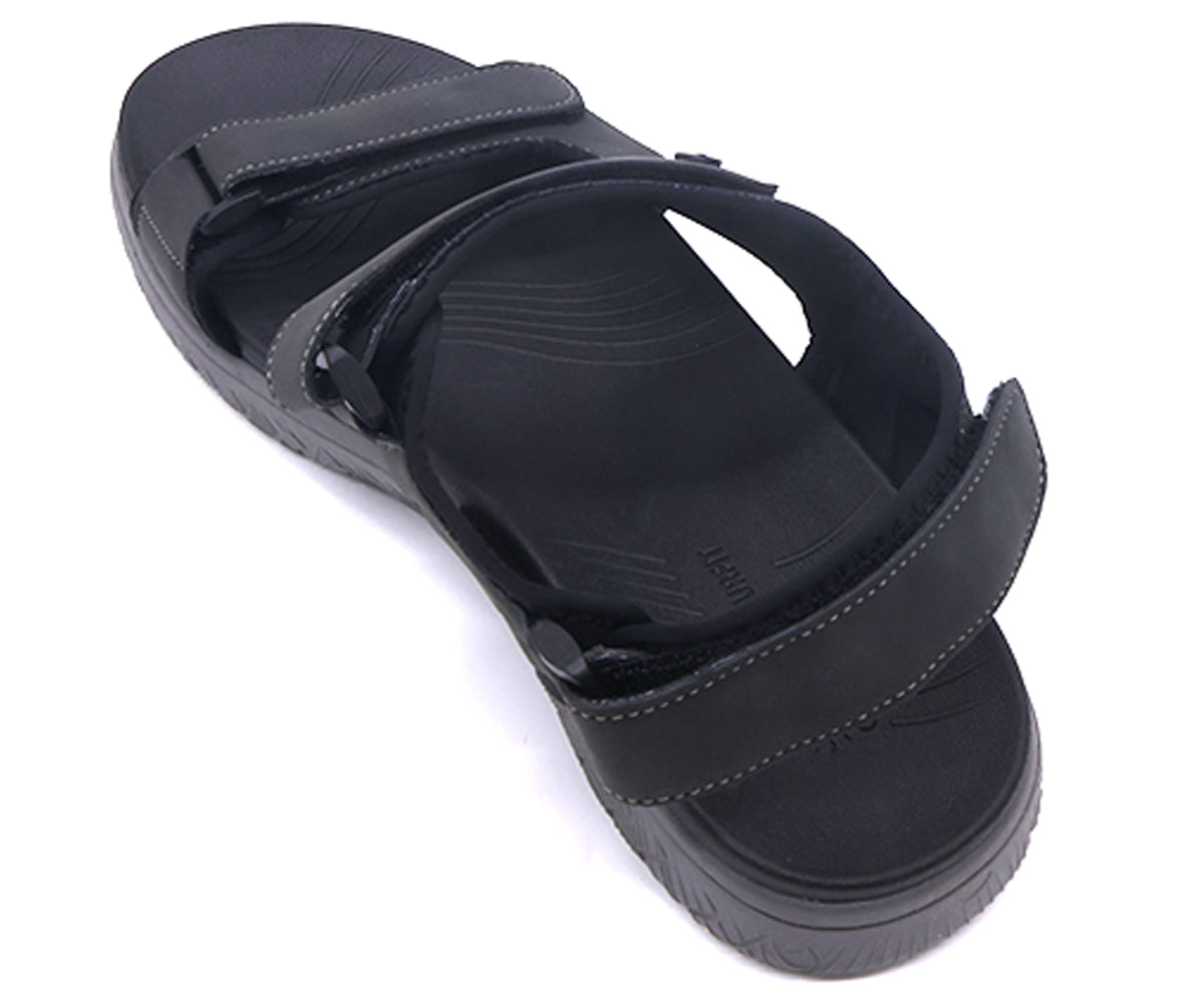 naturfit black nubuck sandals