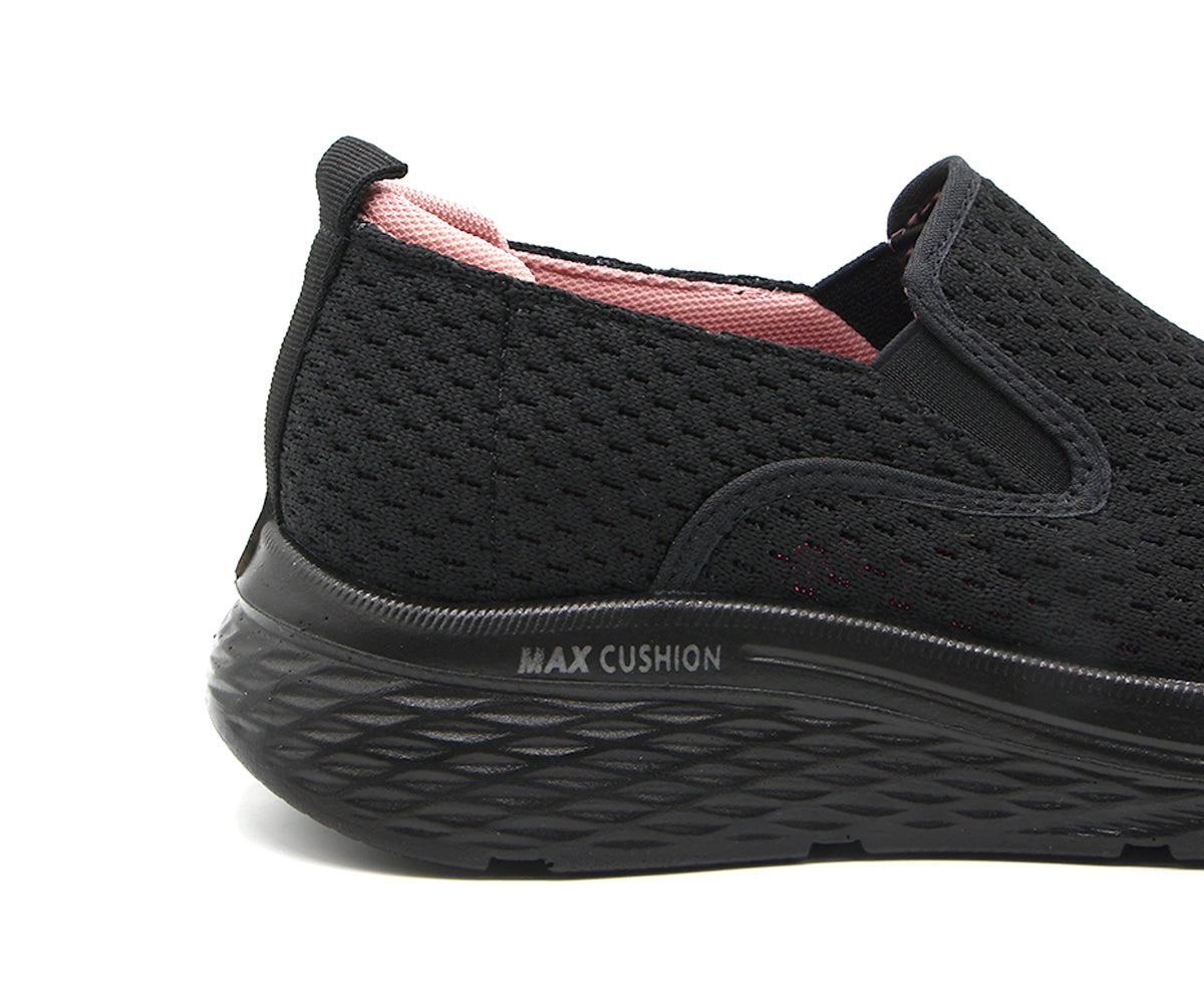 black mesh walking shoe