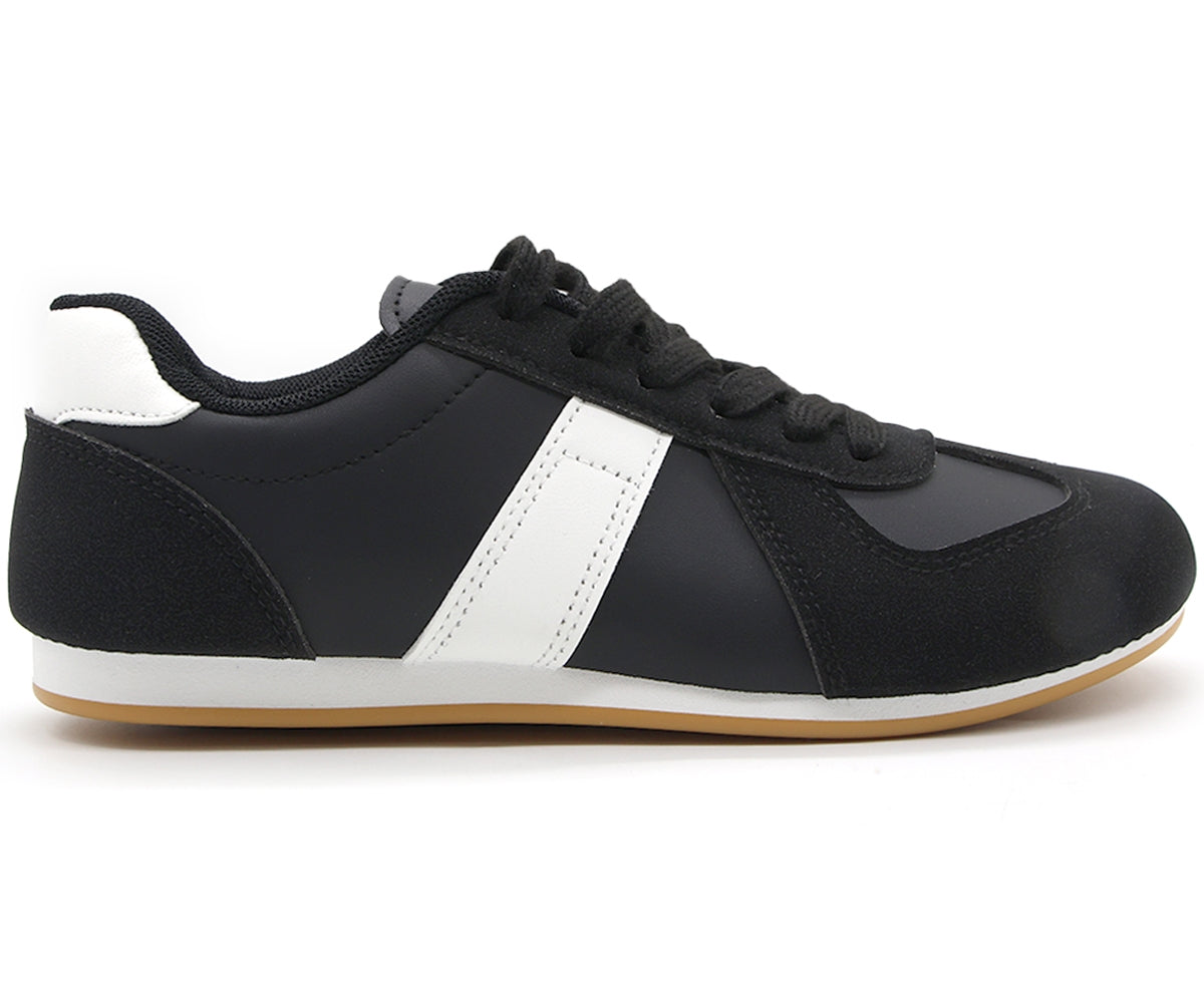 black striped trainers