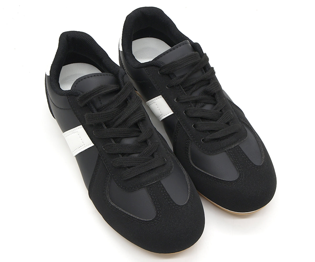 black striped trainers