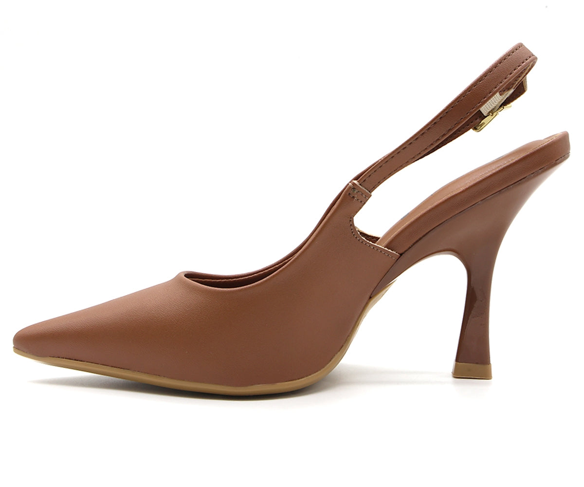 br eccentric camel slingback stilletos