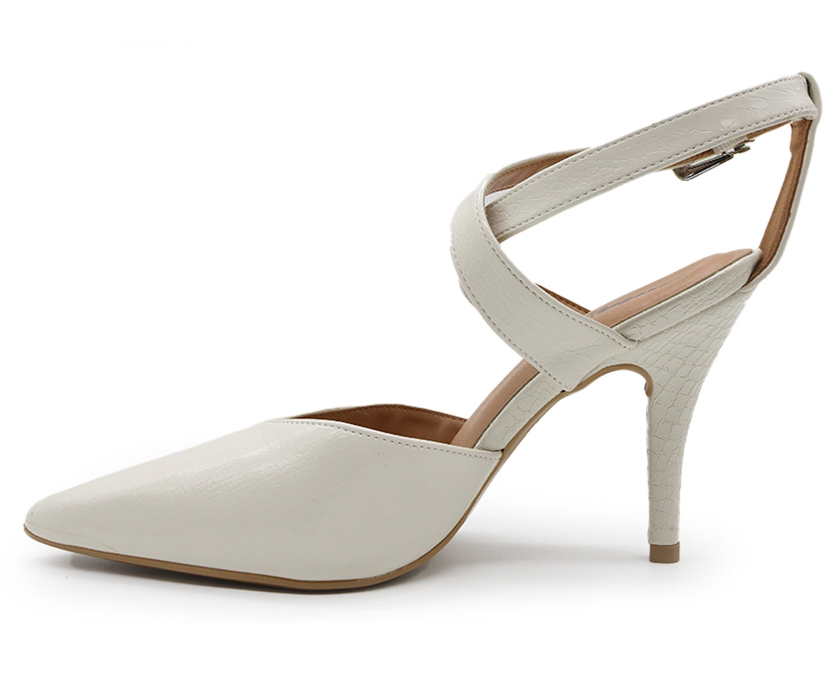 br off-white snake criss cross stilletos